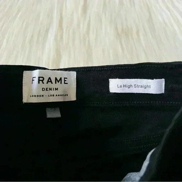 New Frame Le High Straight Black Jeans Sz 23 - Picture 11 of 11